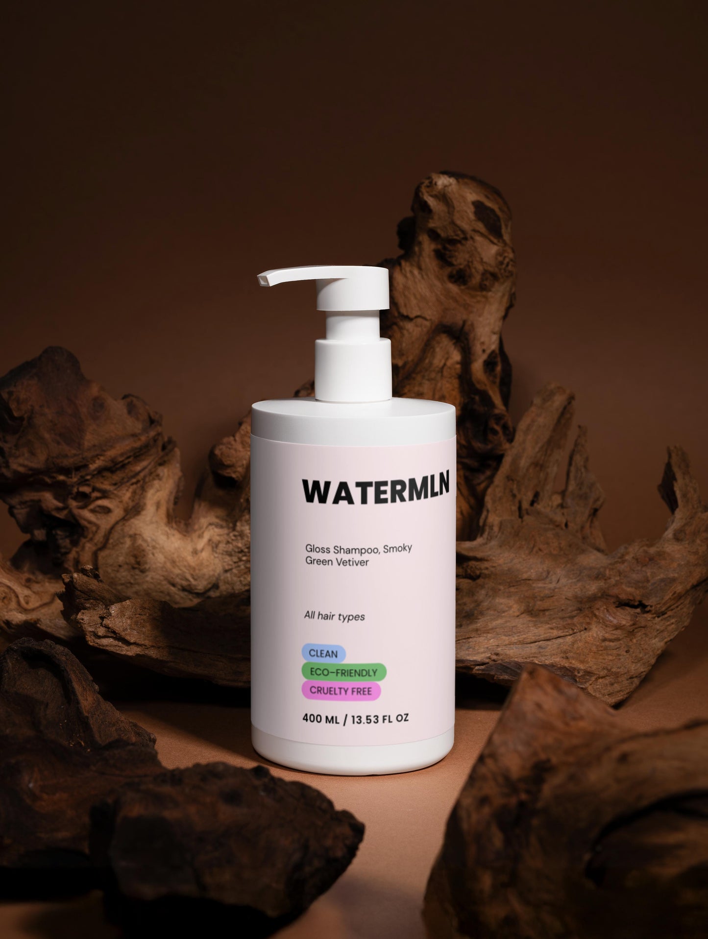 WATERMLN Gloss Shampoo, Smoky Green Vetiver