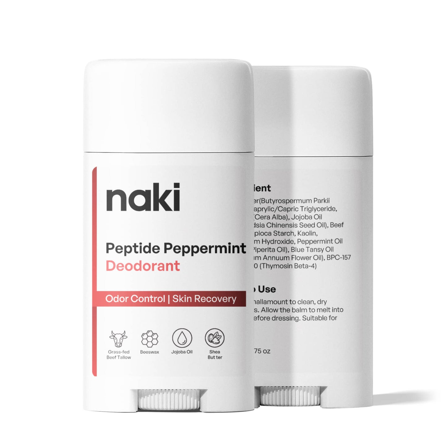 naki Peptide Peppermint Deodorant 2x Pack