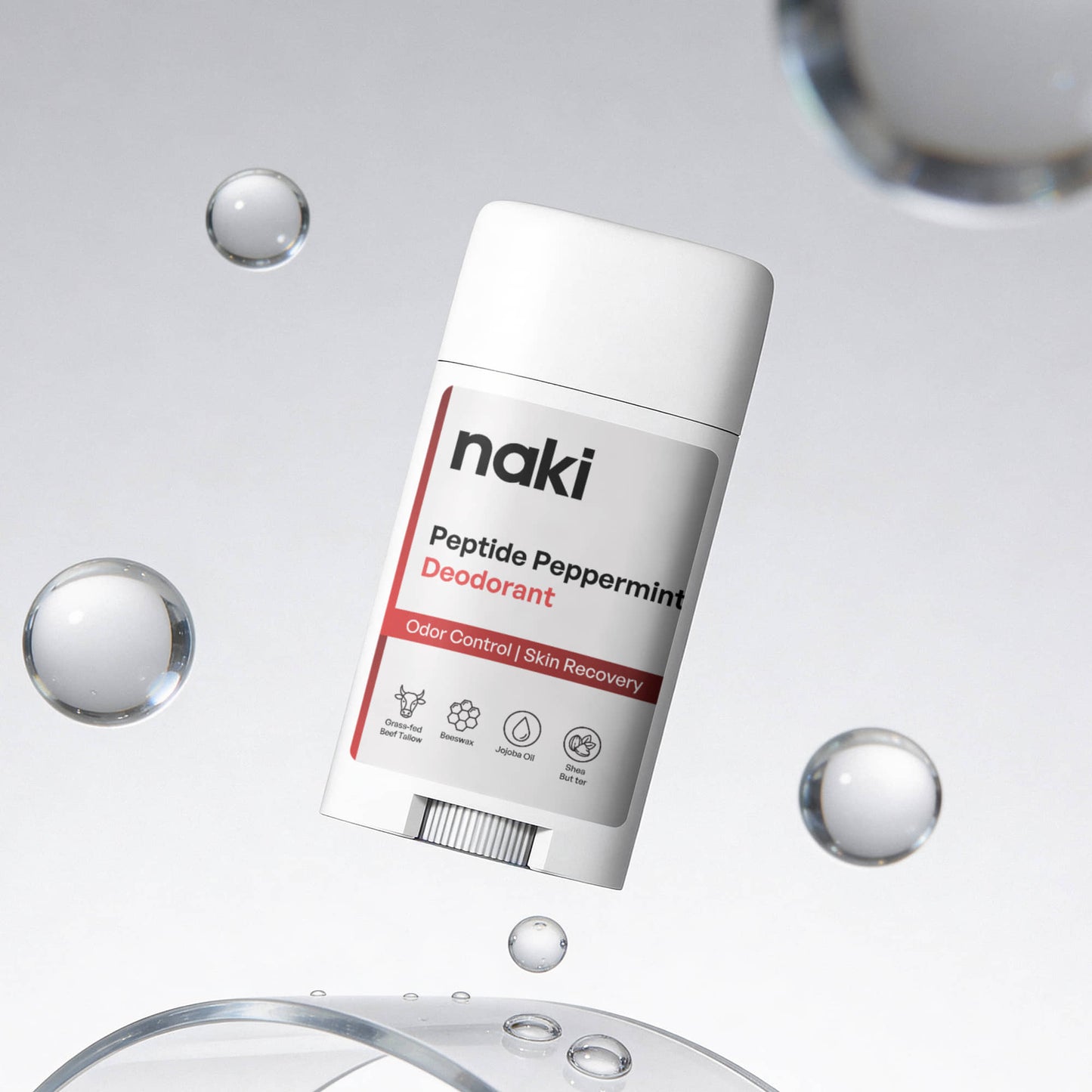 naki Peptide Peppermint Deodorant 2x Pack